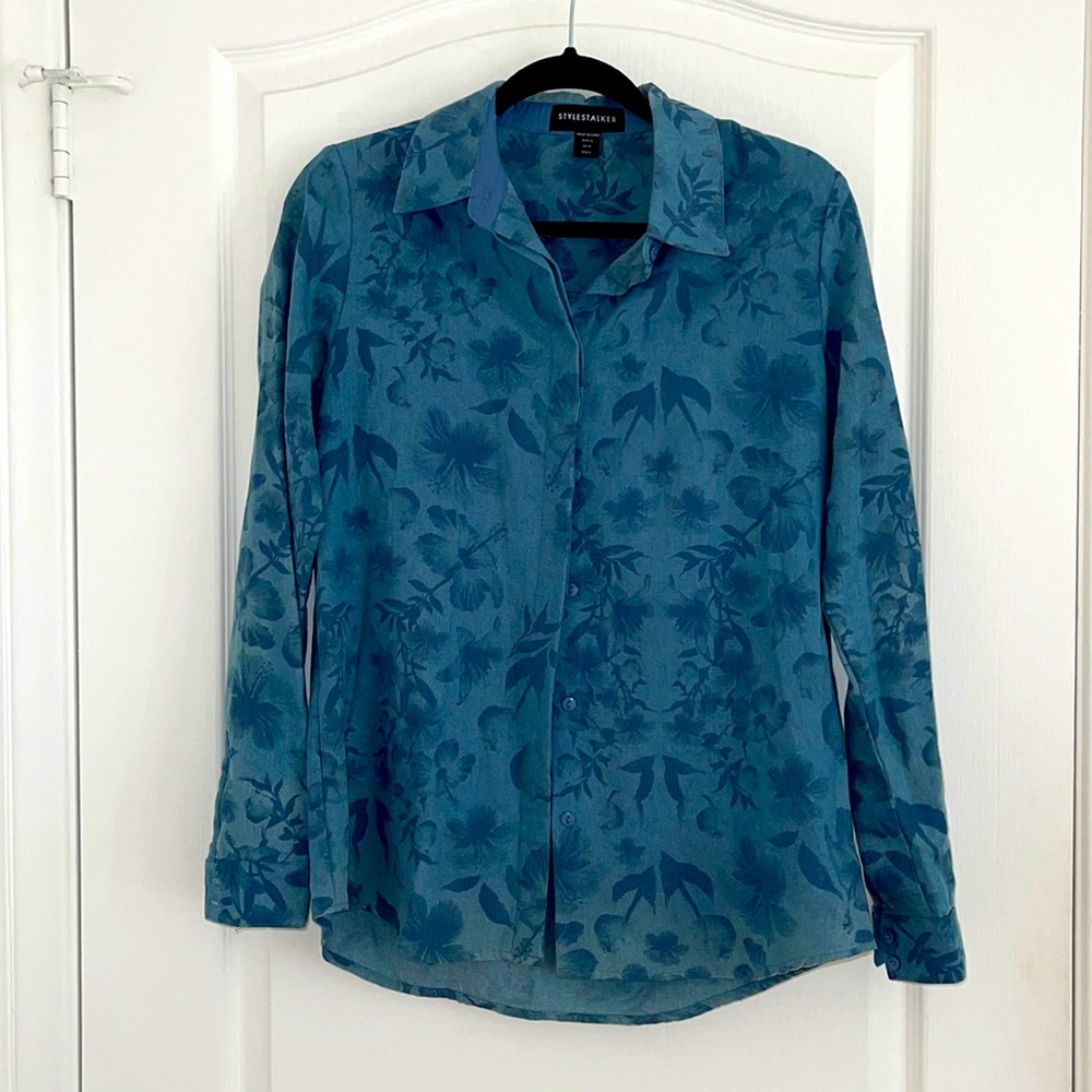 Stylestacker Floral Botton Up Blouse